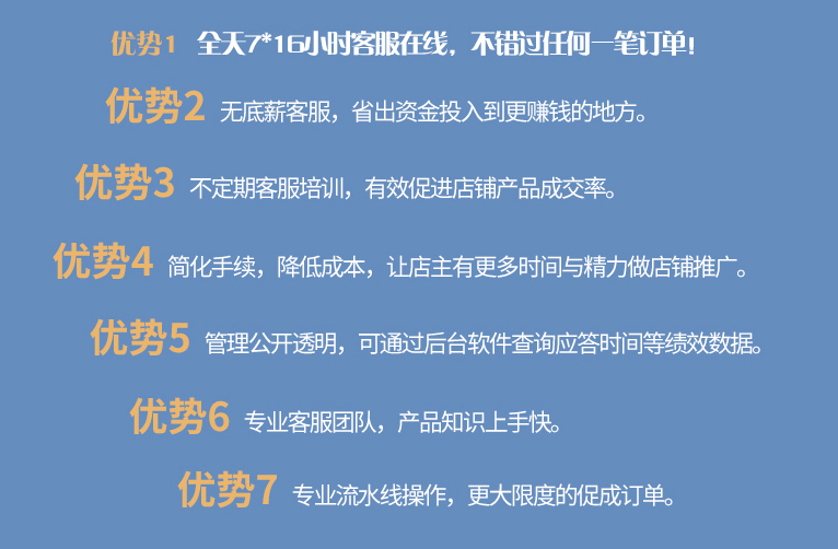 淘宝客服外包优势